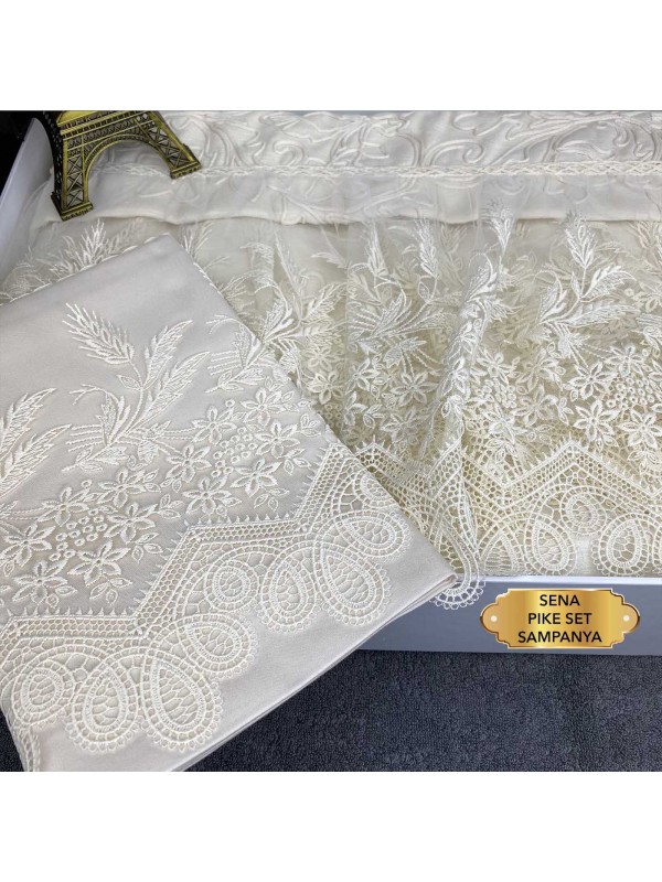 Sena Sampanya Gelin home - Комплект постельного белья с покрывалом из 7-ми предметов -2021 